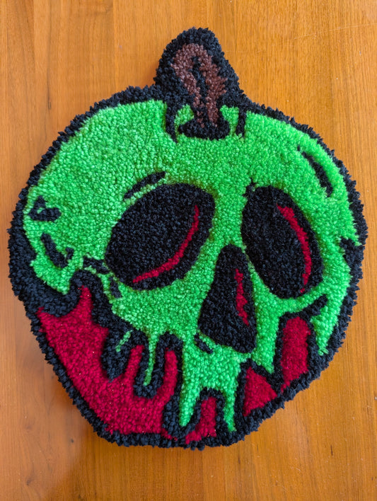 Spooky Apple Skull Mini Rug